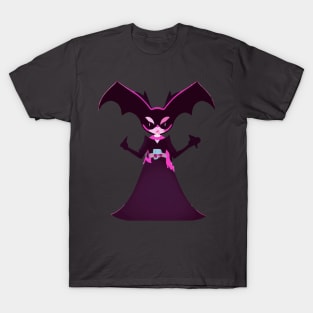 Halloween Bat Witch Fuchsia T-Shirt